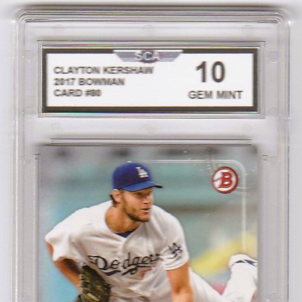 CLAYTON KERSHAW 2017 BOWMAN CARD LOS ANGELES DODGERS PITCHER